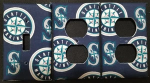 SEATTLE MARINERS LIGHT SWITCH COVER AND OUTLET PLATES, VERY COOL!-FREE SHIPPING - Picture 1 of 3