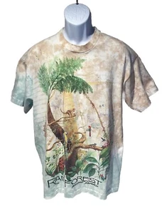 Vtg Liquid Blue Rainforest All Over Print Tshirt Mens Size XL 46 Chest 1991 - Picture 1 of 16