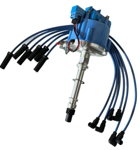 Distributor HEI + Ignition Wires+ Spark Plug For Chevy GMC 4.3L 262 V6 - Picture 1 of 10