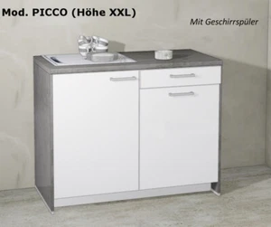 Küchenzeile Picco 25 Singleküche Büroküche Miniküche 123 cm /Schränke montiert! - Bild 1 von 8