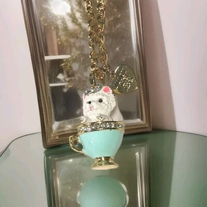 Neu ohne Etikett - Juicy Couture "Retired" Hund in Teetasse 32 Zoll Halskette - Bild 1 von 3