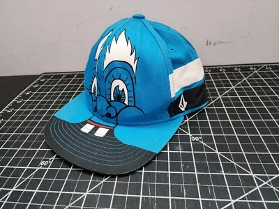 Volcom 'Happy Colors' Blue Buck Tooth Baseball Cap Hat Snapback Kids OSFM - Image 1 of 4
