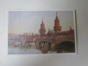  Berliner Hoch und U Bahn Postkarte  Oberbaumbrücke mit Hochbahnviadukt - Bild 1 von 1