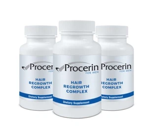  Procerin For Men Natural Supplement DHT Blocker Regrowth Hair Loss - 3 Bottles - Picture 1 of 2