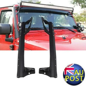 2x 52"inch Straight LED Light Bar Windshield Mount Bracket For Jeep Wrangler JK - Picture 1 of 12