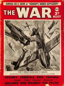 Vintage THE WAR Weekly magazine No:4 November 1939 FRENCH PLANES BEAT  GERMANS - Picture 1 of 1