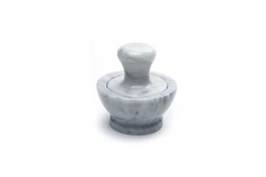 Marble Mortar and Pestle, White - Picture 1 of 8