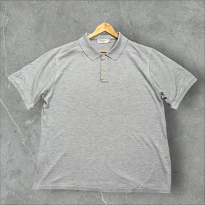 Camisa Polo Yves Saint Laurent Para Hombre Talla XXL 2XL Gris Manga Corta YSL - Imagen 1 de 7