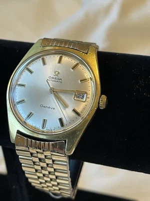 Мужские автоматические часы Omega Geneve 563 17 камней дата быстрый набор 166.041 ход - Изображение 1 из 4