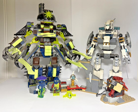 MOSTLY COMPLETE LEGO NINJAGO TITAN MECH BATTLE 70737 (SEE IMAGES AND READ DESC.)