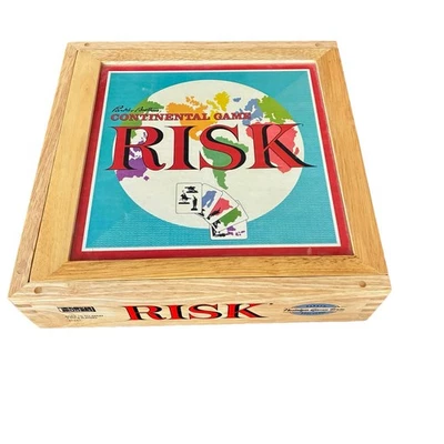 RISK Continental Game 2003 Nostalgia Complete Game in Wooden Box Parker Brothers - Image 1 of 4
