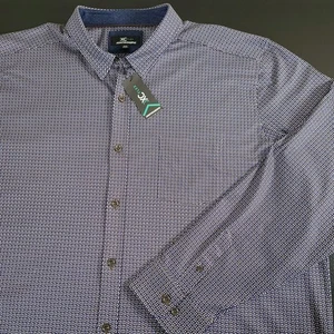 NWT Johnston & Murphy Woven Shirt Mens 3XL XC Flex Long Sleeve Button-Up XXXL - Picture 1 of 12