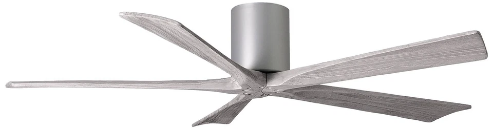60" Matthews Irene-5H Damp Nickel Barnwood Hugger Fan with Remote - Image 1 of 1