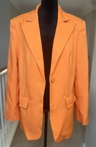 Blazer naranja Shein, talla grande para mujer, nuevo sin etiquetas - Imagen 1 de 7