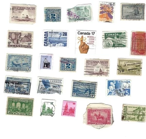 Canada Postage Stamps for Crafting Lot of 24  History Buildings Nature - Picture 1 of 1
