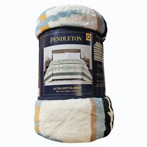 Pendleton Queen Size ultraweiche Plüschdecke Azteken Tribal Design 98" x 92" NEU - Bild 1 von 7