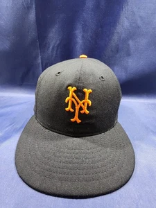 Vintage New York Mets Roman Pro Hut schwarz Lederband Herren tailliert Größe 7 1/8 - Bild 1 von 11