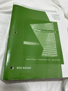 Student Solutions Manual for Cohen/Lee/Sklar's Precalculus, 7th - Picture 1 of 4