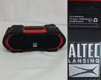 Altavoz portátil Altec Lansing Bluetooth Boom Chaqueta 2 Rojo/Negro Probado #J4086 Foto 1 de 4