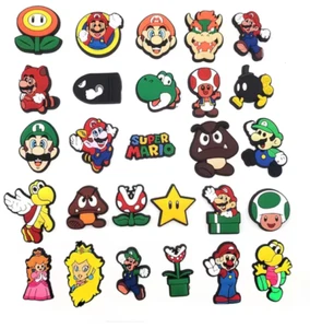 SUPER MARIO BROS. - Luigi - 27pc Shoe Charms croc decoration - FREE SHIPPING - Picture 1 of 2
