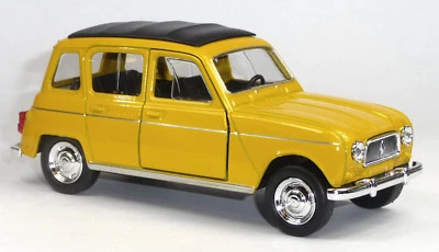 Renault R4 Klassiker Modellauto Spritzguss ca. 12cm gelb von WELLY  - Bild 1 von 3