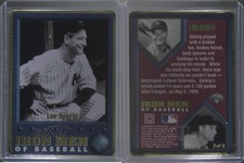 1996 Metallic Impressions Iron Men of Baseball Lou Gehrig #2 HOF