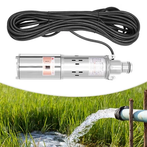 Elettropompa DC 12V 180W Solare Pompa Sommersa Acciaio Inox 20m 1.2m³/h - Foto 1 di 19
