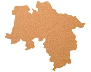 Niedersachsen als Pinnwand aus Kork XXL ca. 80x50 cm | Umriss Niedersachsen - Bild 1 von 3