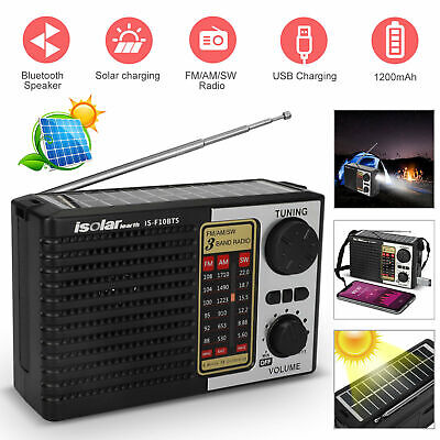 Solar Portable FM/AM SW Radio Digital Bluetoo...
