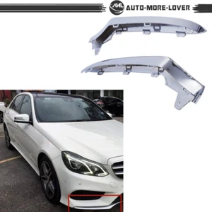 Front Bumper Chrome Trim Molding For Mercedes W212 E350 2014 15 16 1 PAIR L&R - Picture 1 of 8