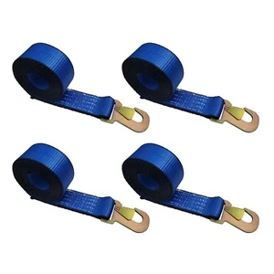 4 Pack 2" x 10' Wheel Lift Strap w/ Flat Snap Hook for Rollback Tow Truck Dolly - Foto 1 di 7