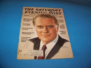 Saturday Evening Post Billy Graham / Carl Sagan / Frank Borman 1986 - Picture 1 of 3