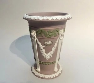 WEDGWOOD PRESTIGE TRICOLOUR LILAC JASPER NEOCLASSICAL MUSEUM PILLAR VASE LTD 200 - Picture 1 of 5