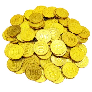 100 monedas piratas de oro tesoro plástico piñata rellenos - Imagen 1 de 7