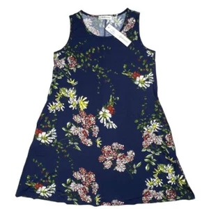 Aphratti Women's Large Blue Floral Summer Beach Sundress Tank Sleeveless Dress - Picture 1 of 7