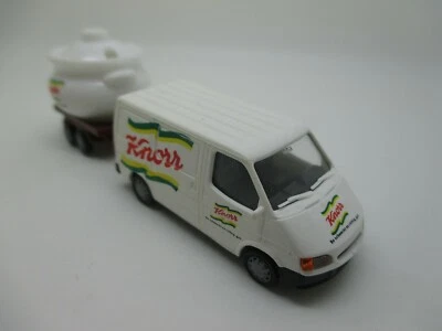 Rietze: Ford Transit "Knorr" Con Remolque De Tazas De Sopa (SCHUB132) - Imagen 1 de 2