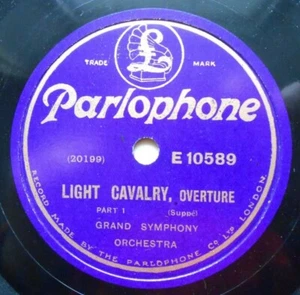 Grand Symphony Orchestra 12" 78rpm Parlophone E10589 Light Cavalry Overture - Picture 1 of 5