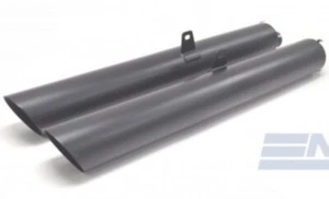 MAC Honda GL1800 Goldwing Black Touring Back Slash Cut Exhaust Muffler Pipes - Picture 1 of 1