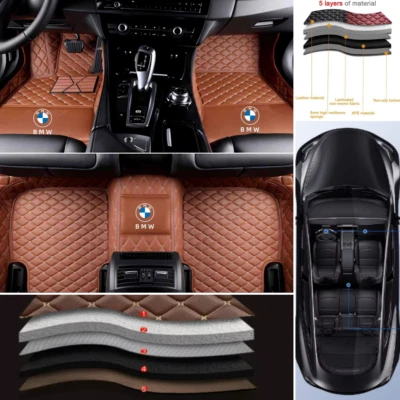 For BMW 1 2 3 4 5 6 7 8 Series GT X1 X2 X3 X4 X5 X6 X7 Waterproof Car Floor Mats - Image 1 of 4
