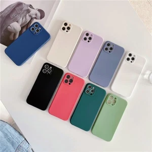 For iPhone 13 12 11 Pro Max XS XR 8 7 Plus SE Silicone Case Camera Lens Cover - Picture 1 of 9