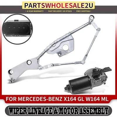 Front Windshield Wiper Linkage Assy w/ Motor for Mercedes-Benz GL320 GL350 GL450 - Image 1 of 4