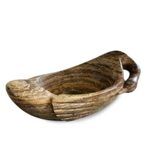 Lavabo Cisne En Travertino Rojo Travertine Swan Basin de Lujo Decor L.58cm - Imagen 1 de 3