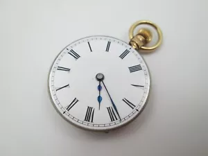 Máquina y esfera reloj bolsillo. Cuerda remontoir. Dial porcelana. 1900. Suiza - Imagen 1 de 6