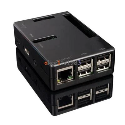 Premium ABS V2 Black Case Boxes Raspberry Pi 2 B Case Cover Enclosure Box ABS V2 - image 1 of 4