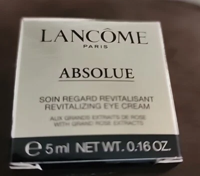 LANCOME Absolue Crema Revitalizante de Ojos Viaje 5 ml/0,16 OZ Nueva con Caja  Foto 1 de 2