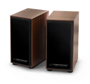 PC Lautsprecher Holz 2.0 6W Notebook Speaker Boxen Box USB laptop Wooden Holzbox - Bild 1 von 4