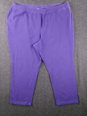 Pantalones Liz Me Mujer 3X Púrpura Elástico Cápsula Causal Salón Diario Defecto Básico Foto 1 de 4