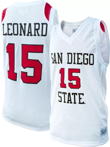 Retro Brand Men's San Diego State Aztecs Kawhi Leonard #15 White Size Large Cover