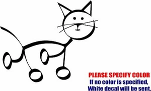 "Pegatina de calcomanía de vinilo - gato caminando coche camión parachoques ventana portátil JDM diversión 9" - Imagen 1 de 3