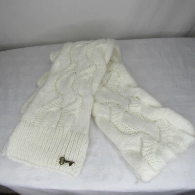 Fossil Cream White Cable Knit Acrylic Scarf - Image 1 of 4